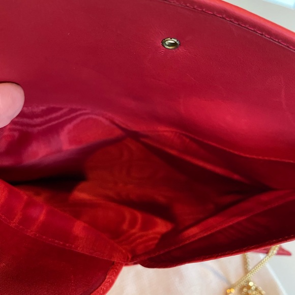 Peruzzi from Florence Italy Red Leather Wallet on Chain WOC - Picture 10 of 16